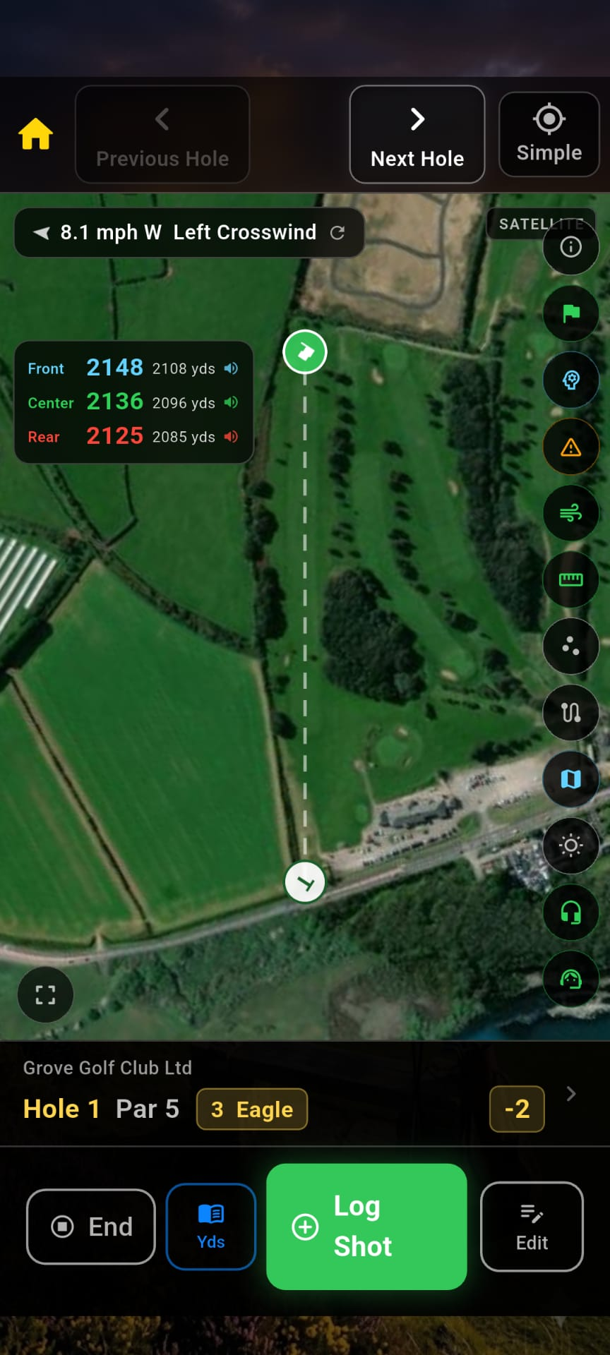 CaddieIQ GPS yardages