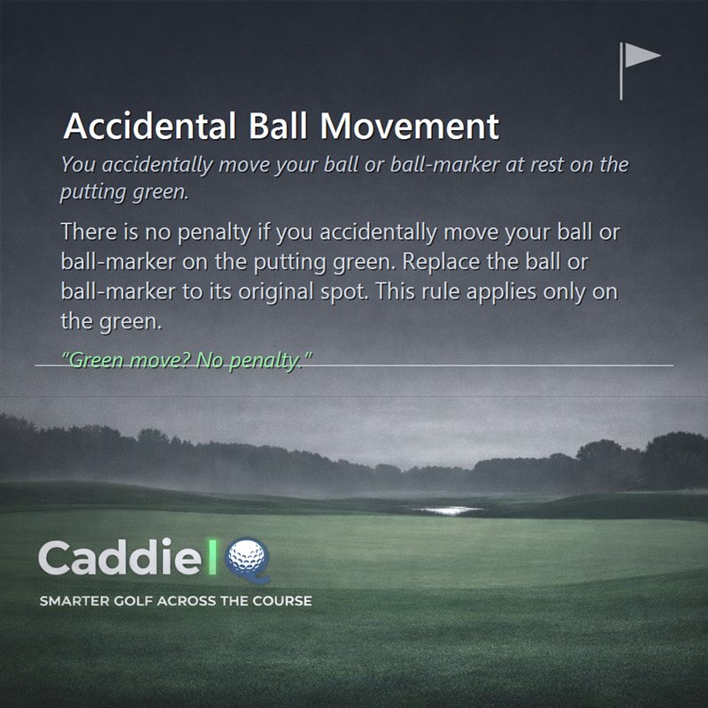 Accidental Ball Movement on the Green? No Penalty!