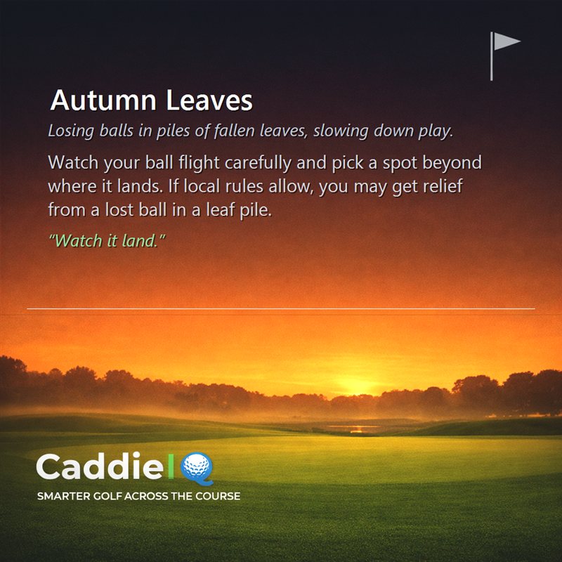 Don't Lose Your Ball: Mastering Autumn Golf & Leaf Piles