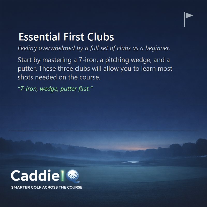 Beginner's Golf Clubs: Master 3 for Course Confidence