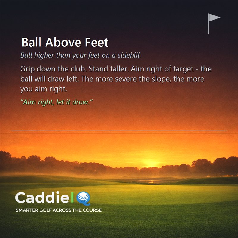 Conquer Ball Above Feet Lies: Golf Slope Mastery