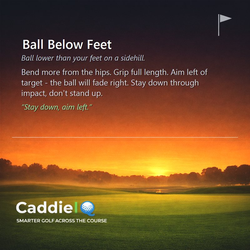 Conquer Ball Below Feet Lies: Master Sidehill Golf Shots