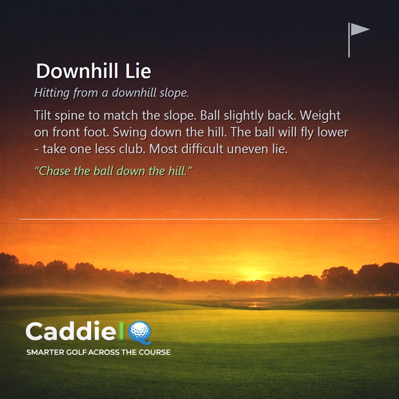 Conquer Downhill Lies: Master This Tricky Golf Shot