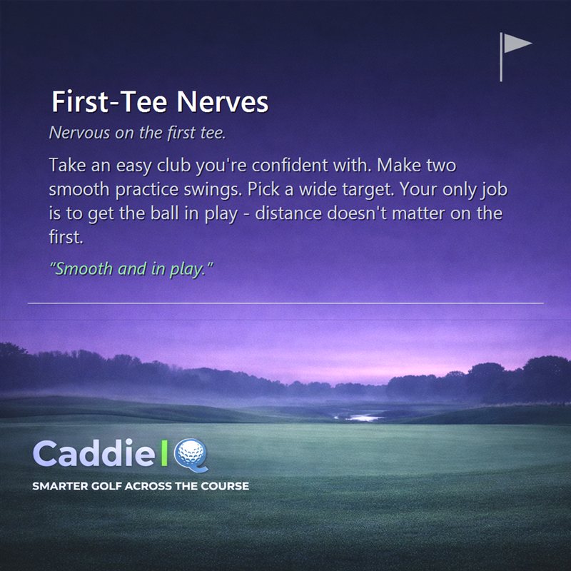 Conquer First Tee Nerves: Your Guide to a Smooth Start