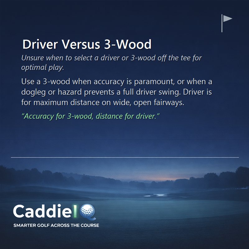 Driver vs 3-Wood: Tee Shot Strategy for Golfers