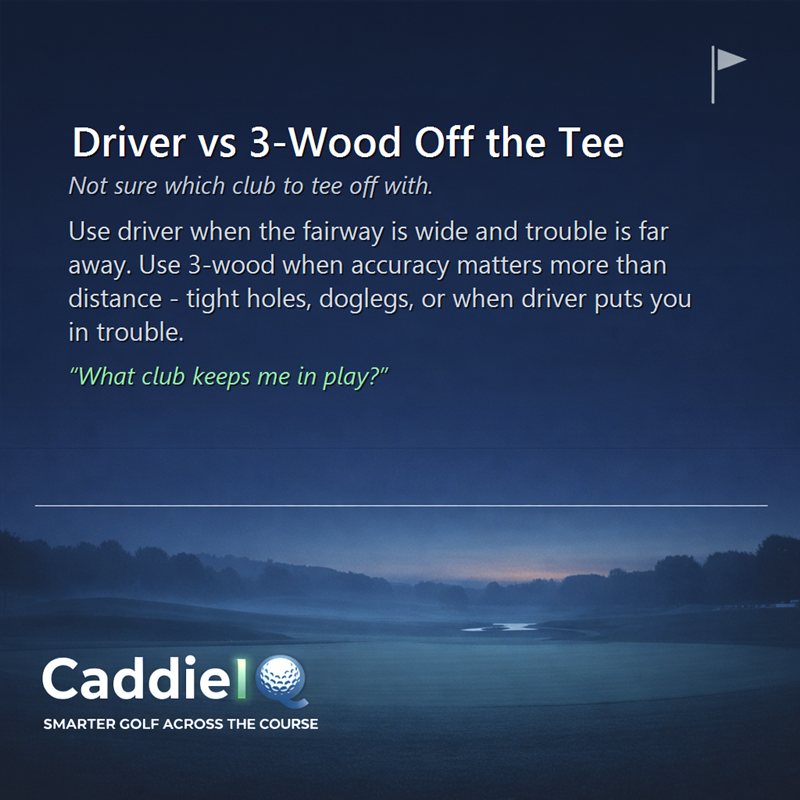 Driver vs 3-Wood: Master Your Tee Shot Choices