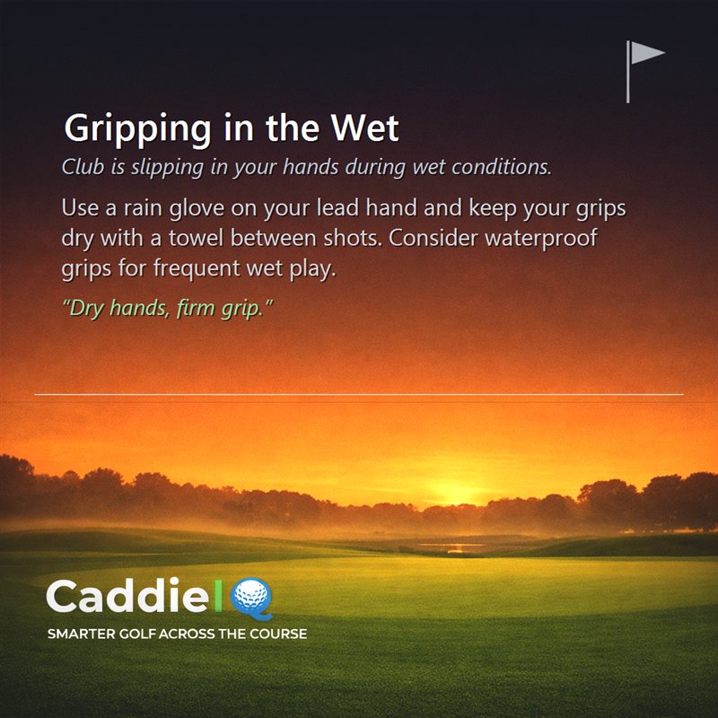 Dry Hands, Firm Grip: Master Wet Weather Golf