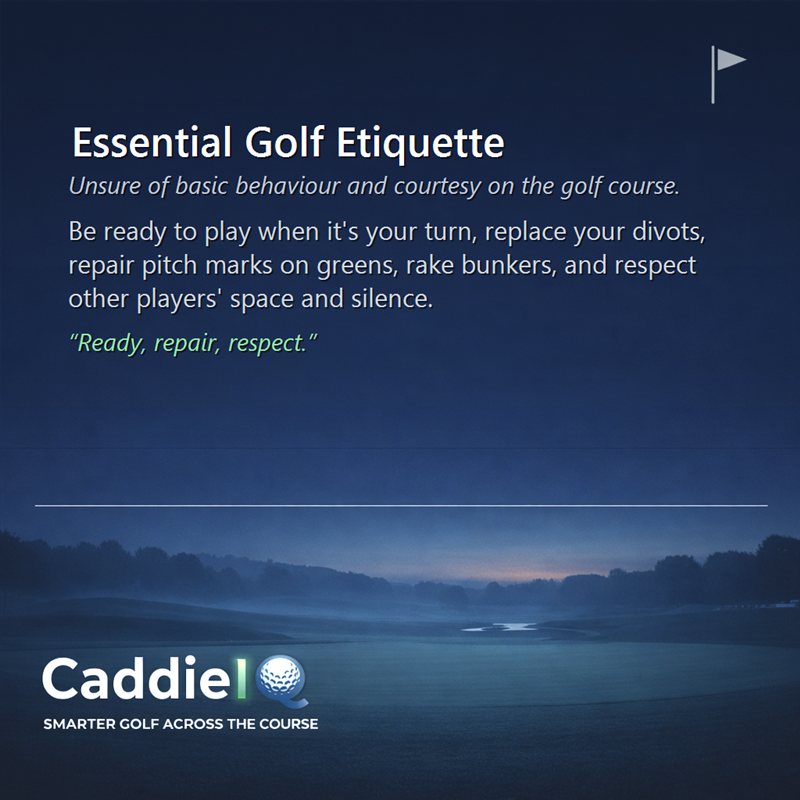 Essential Golf Etiquette: Play Smart, Respect the Course