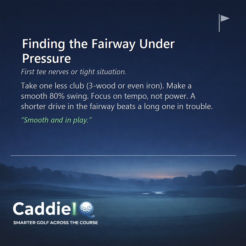 Fairway Under Pressure: Beat First Tee Nerves