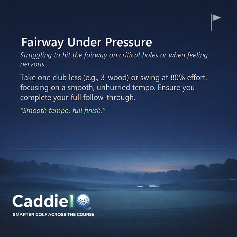 Fairway Under Pressure: Master Your Tee Shots