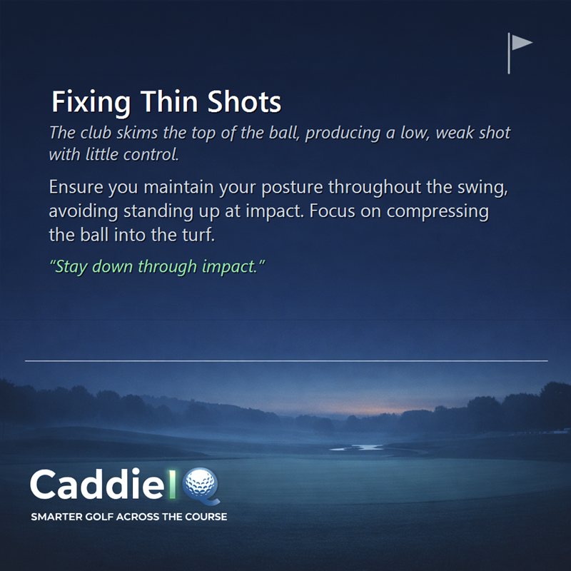 Fix Your Thin Golf Shots: A CaddieIQ Guide to Better Impact