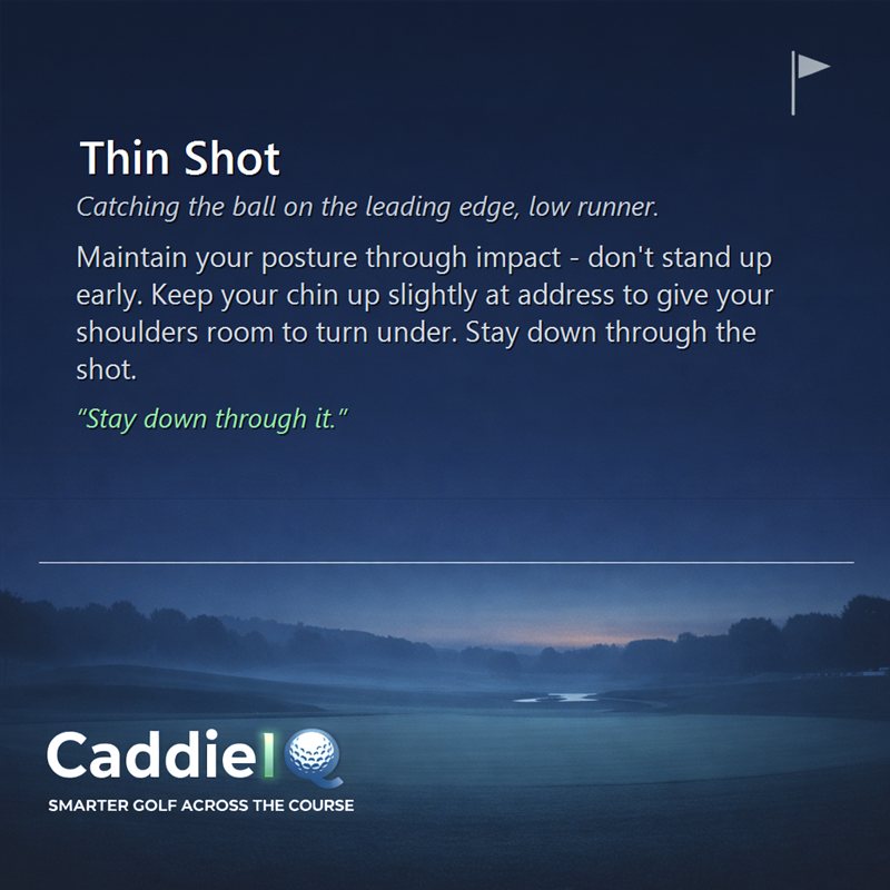 Fix Your Thin Golf Shots: Master Posture & Impact