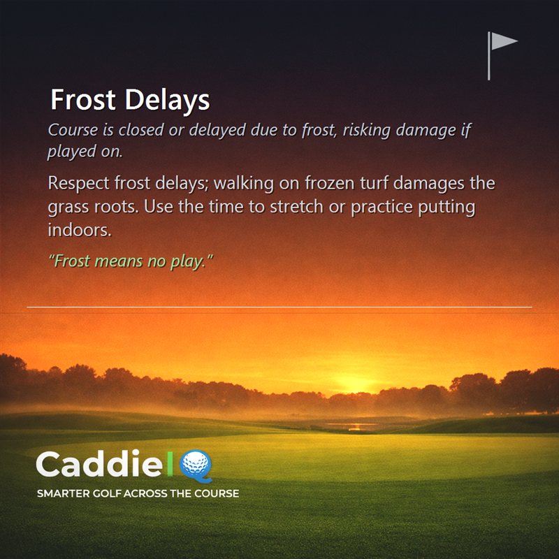 Golf Frost Delays: Why Waiting Protects Your Course