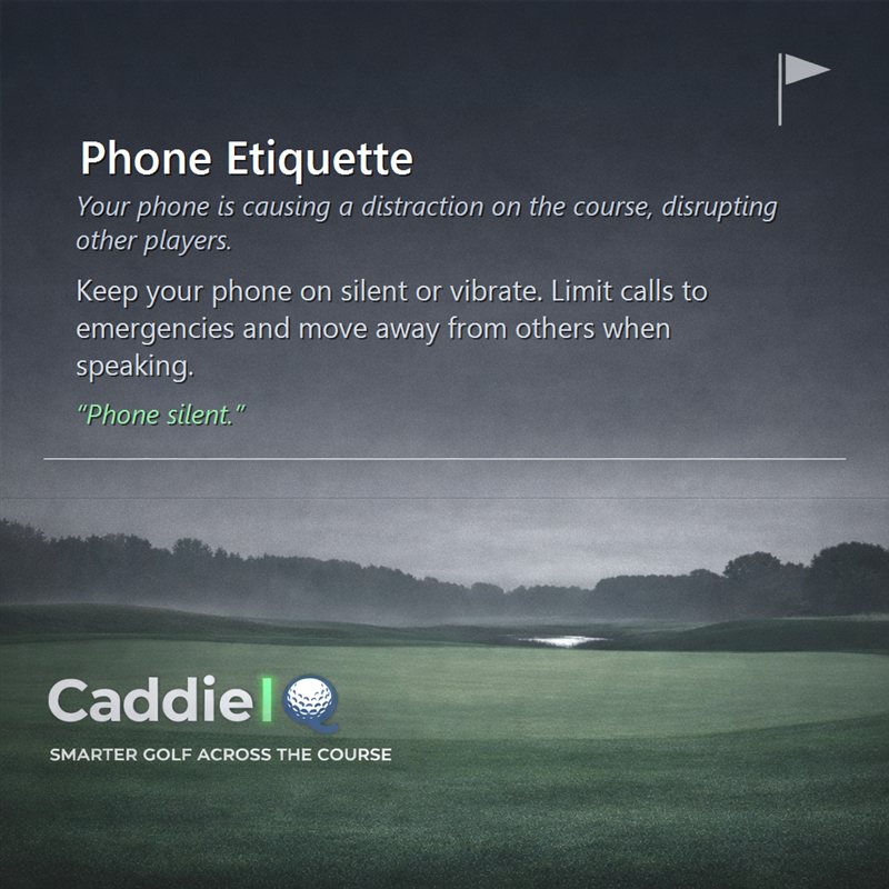 Mastering Golf Phone Etiquette: A Guide for Modern Players