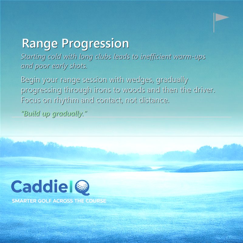 Optimise Your Golf Warm-up: The Range Progression Method