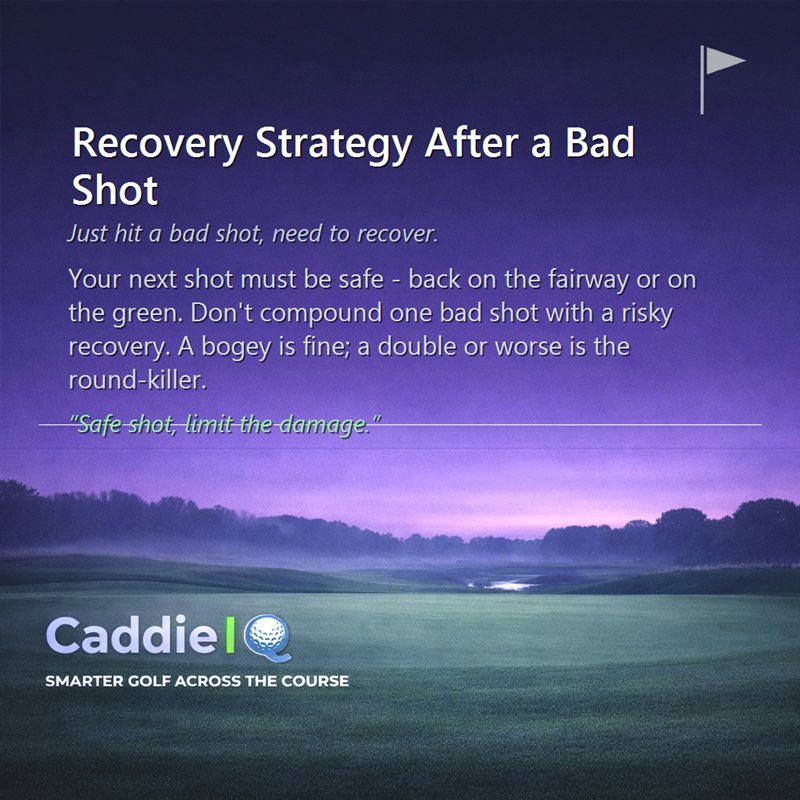 Golf Recovery Strategy: Limiting Damage After a Bad Shot