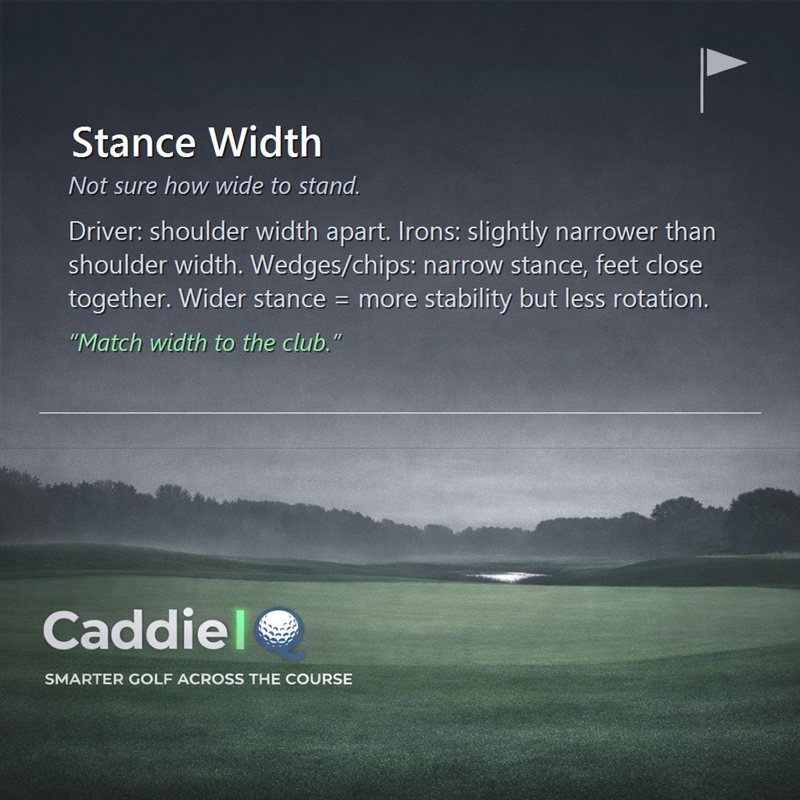 Master Your Golf Stance Width for Better Shots
