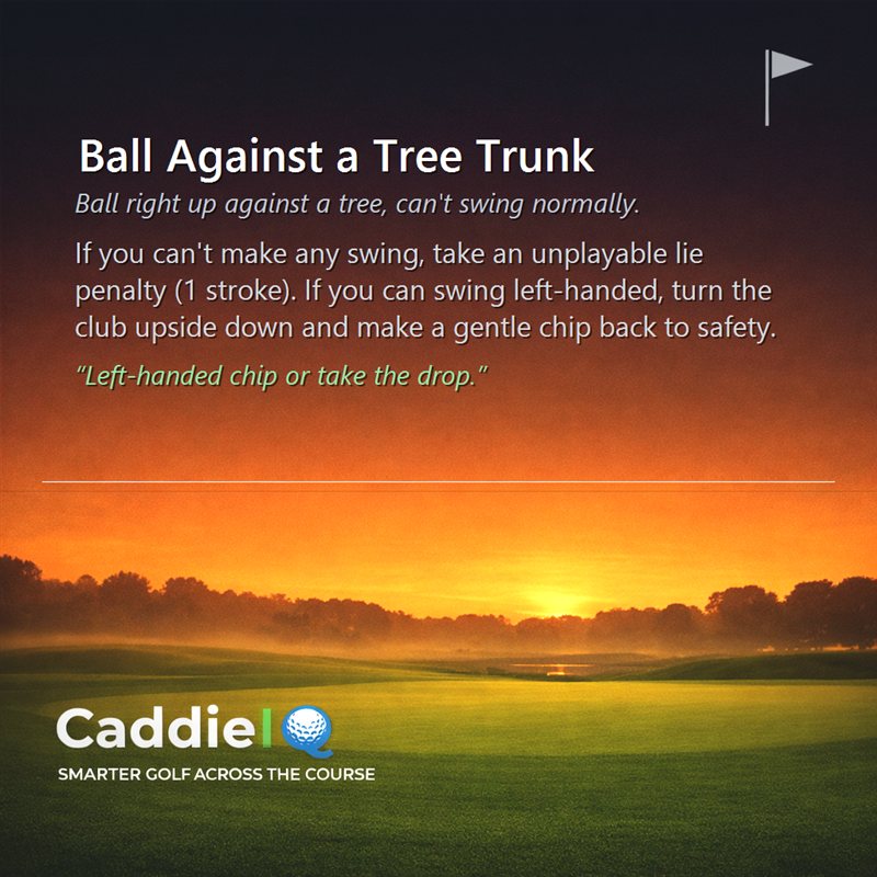 Tree Trunk Lie: Golf's Toughest Spot Fixed