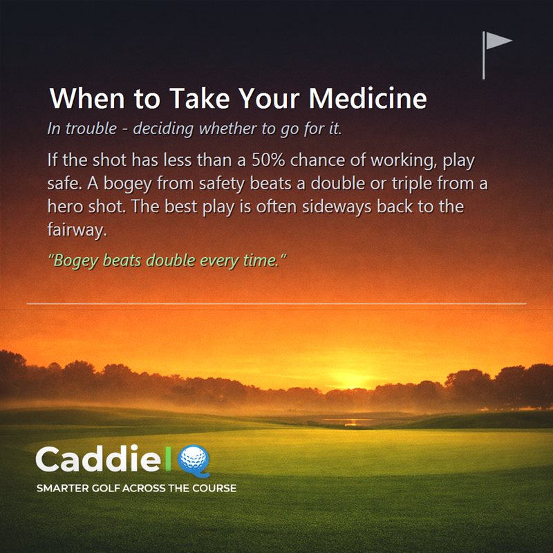 Golf's Golden Rule: When to Take Your Medicine on the Course