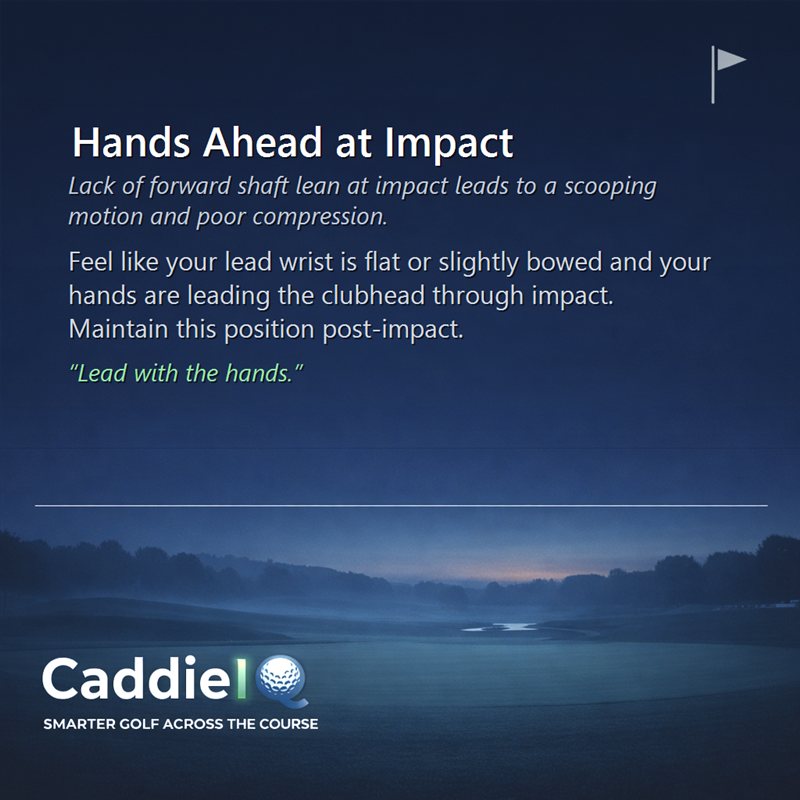 Hands Ahead at Impact: Pure Compression & Power