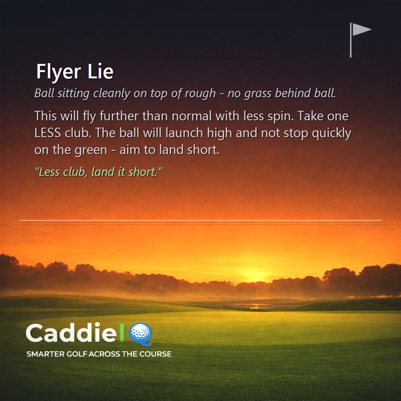 How to Play the Flyer Lie in Golf: Less Club, Land Short
