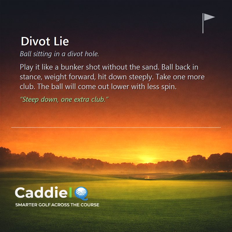 Divot Lie Fix: How to Play Out of Golf's Toughest Spots