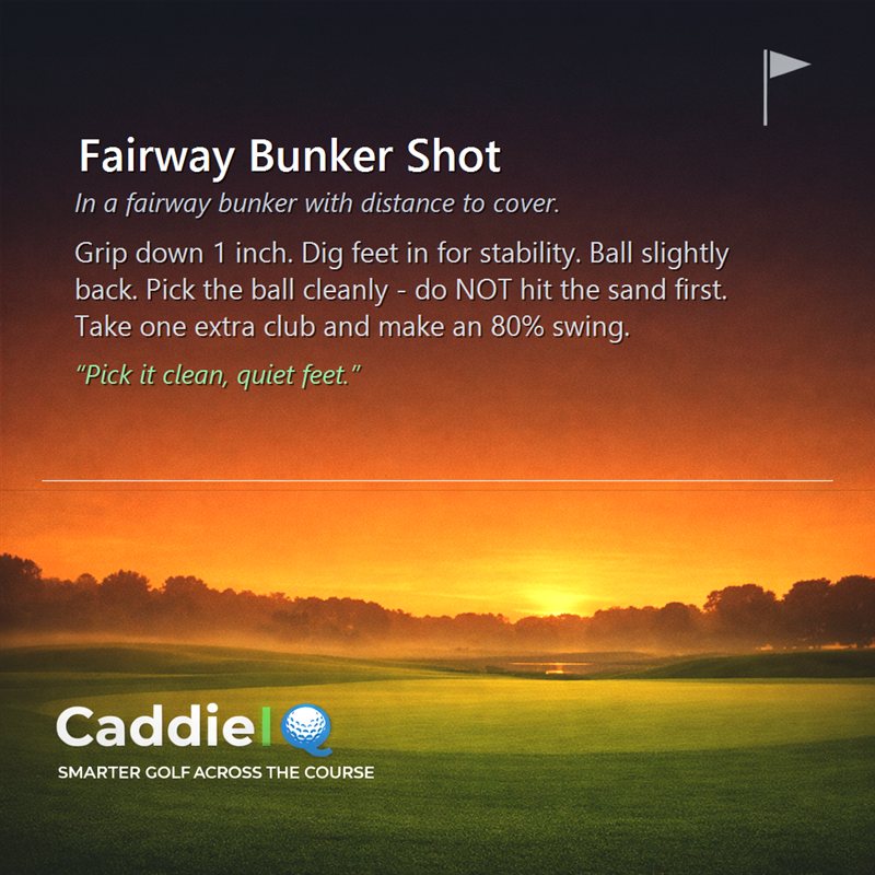 Fairway Bunker Shots: Pick It Clean, Go the Distance