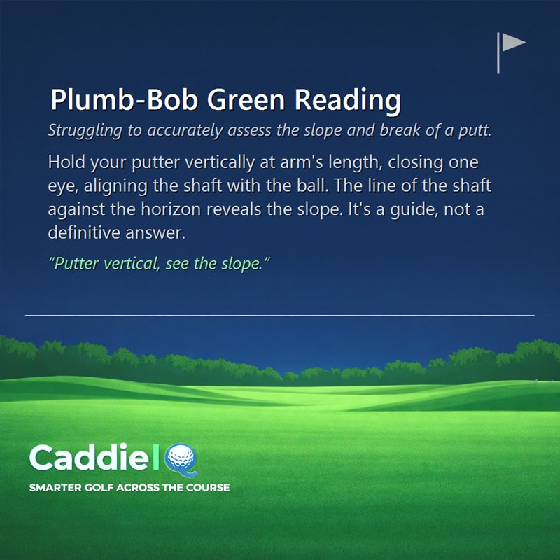 Master Green Reading: The Plumb-Bob Method