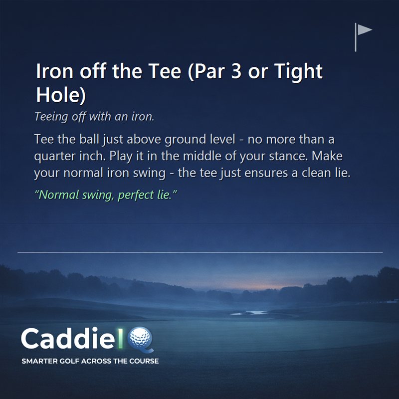 Master the Iron off the Tee for Precision Golf Shots