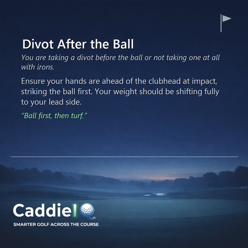 Master Iron Striking: Divot After the Ball for Pure Contact