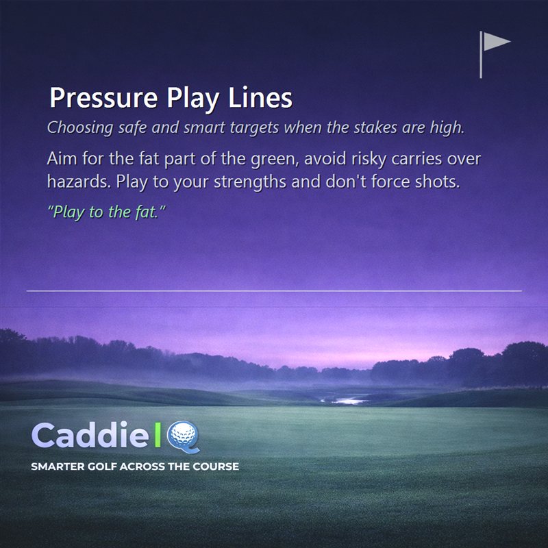 Master Pressure Play: Smart Golf Strategy for High Stakes