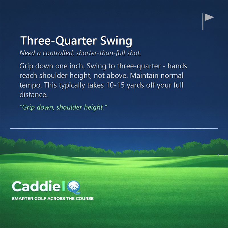Master the Three-Quarter Golf Swing for Better Control