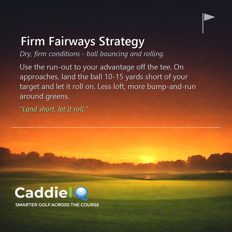 Mastering Firm Fairways: Land Short, Let It Roll