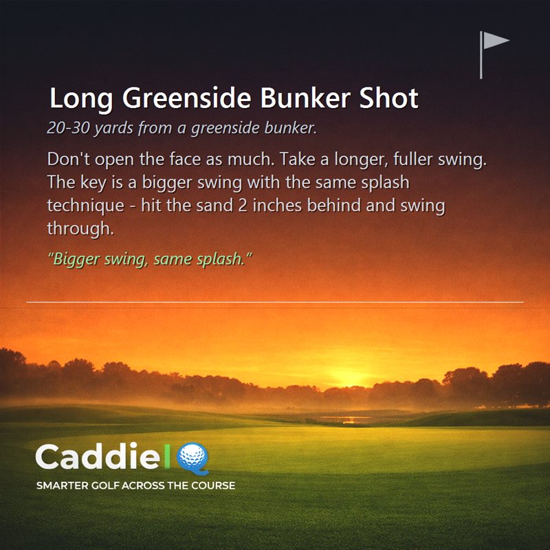 Mastering the Long Greenside Bunker Shot