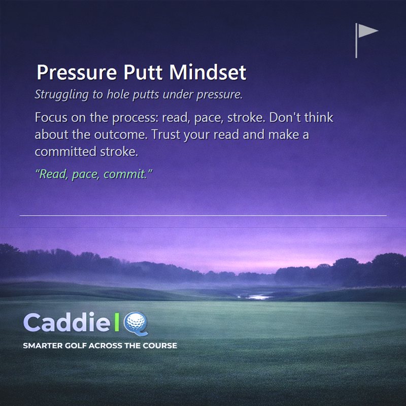 Mastering Pressure Putts: A CaddieIQ Mindset Guide