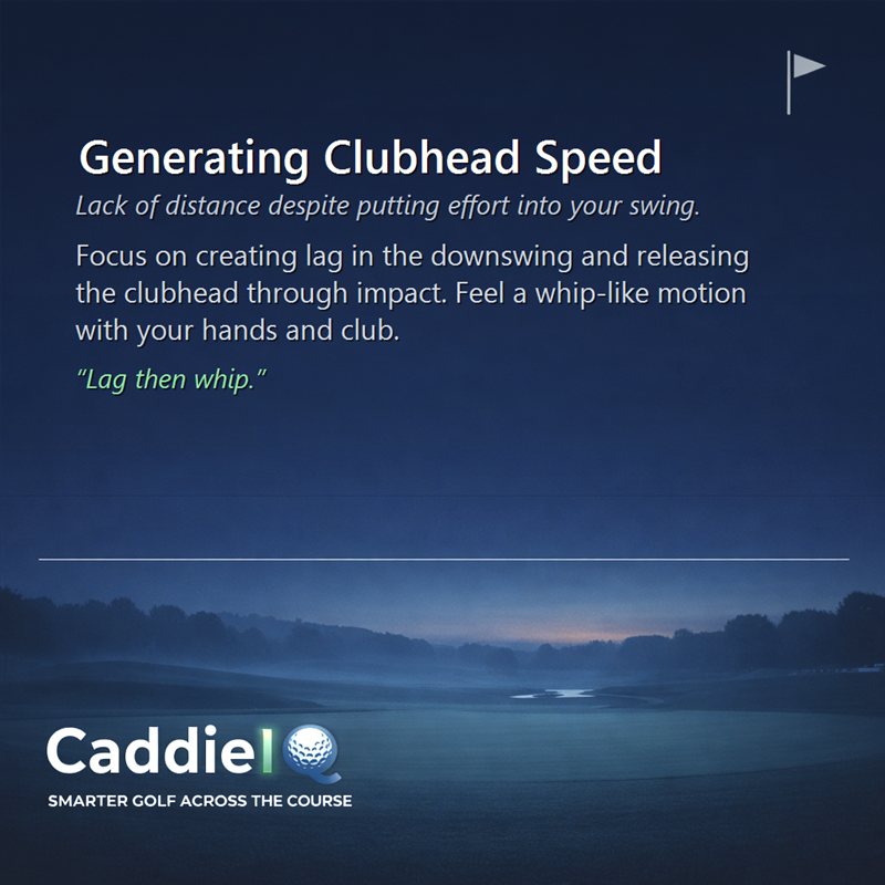 Maximize Golf Distance: Lag & Whip for Clubhead Speed