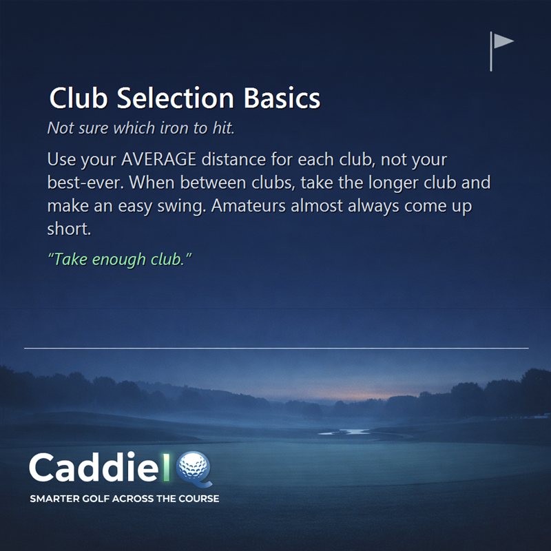 Never Come Up Short: Master Golf Club Selection