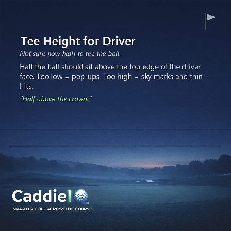 Optimise Driver Tee Height for Longer, Straighter Drives