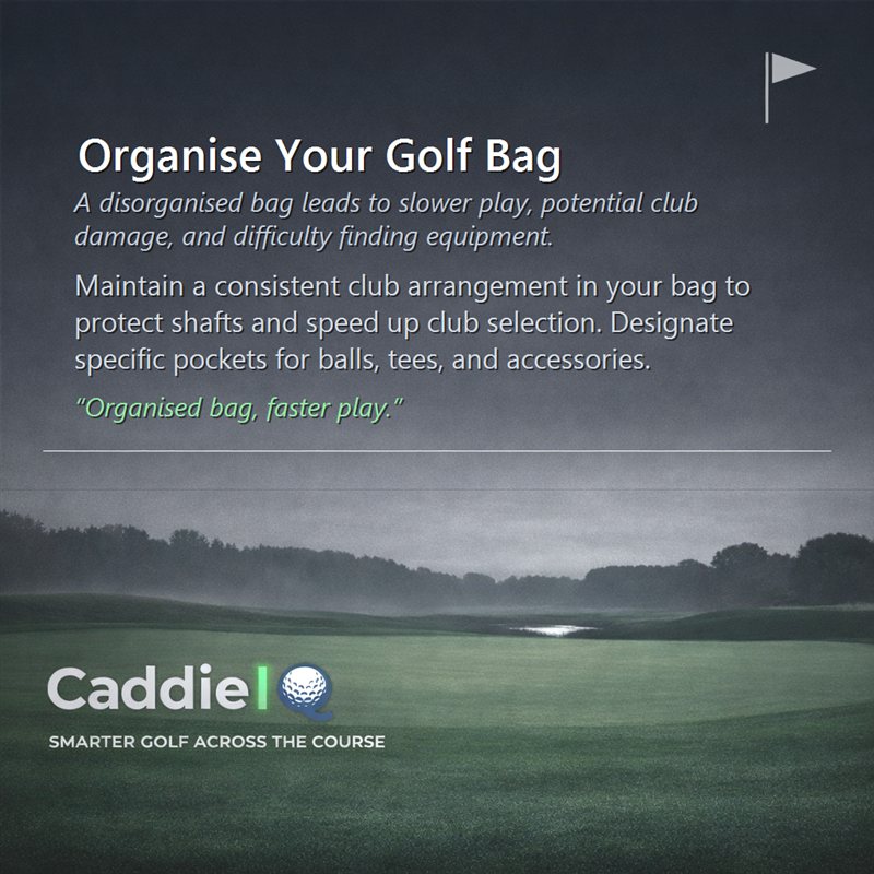 Organise Your Golf Bag: Faster Play, Better Golf