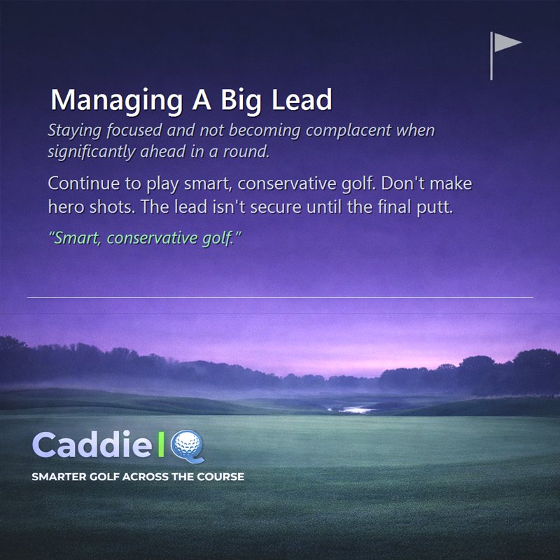Protect Your Golf Lead: Stay Focused & Win