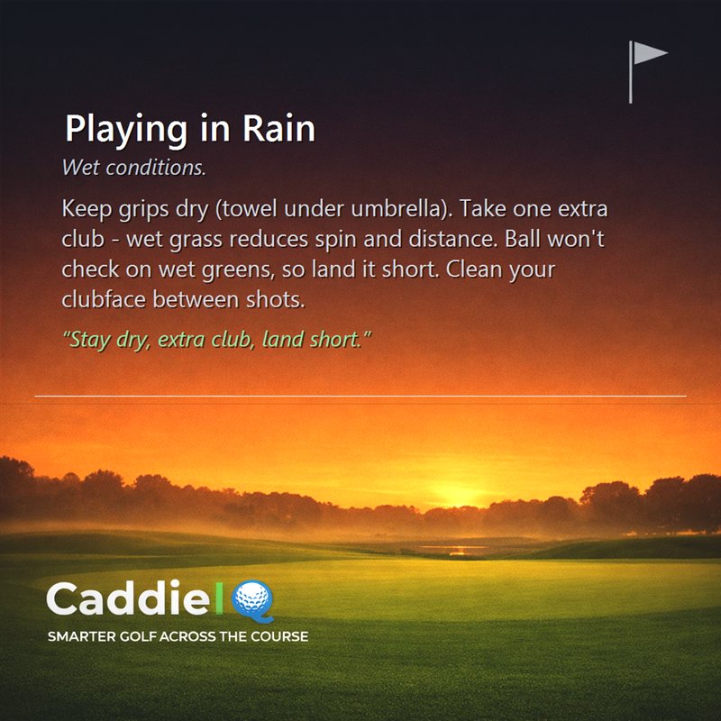 Score Lower in the Rain: Your Guide to Wet Weather Golf