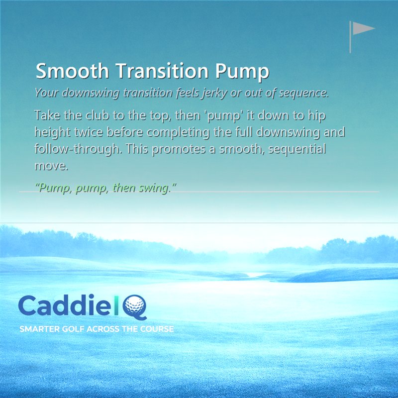 Master Your Golf Downswing with the Smooth Transition Pump