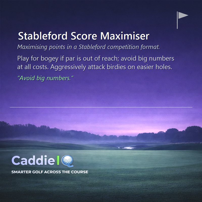 Stableford Scoring Secrets: Maximise Points, Minimise Errors