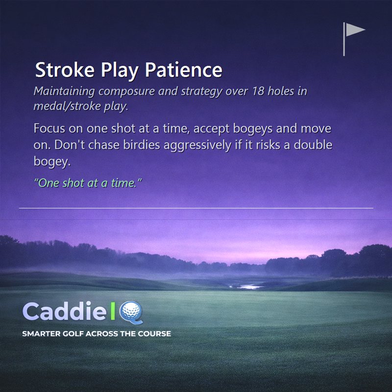 Stay Calm, Play Smart: Your Guide to Stroke Play Patience