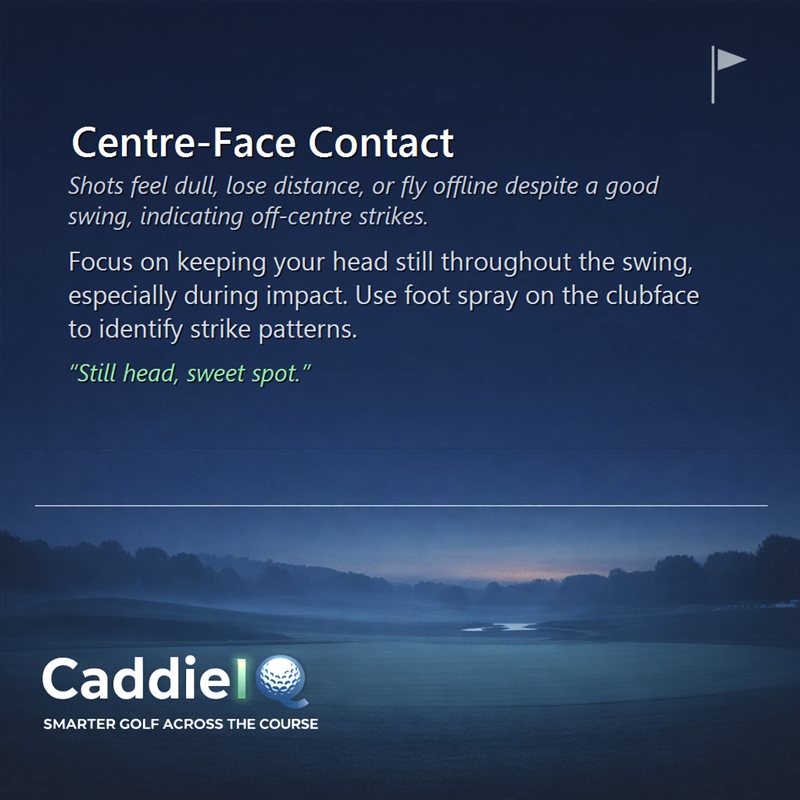 Still Head, Sweet Spot: Master Centre-Face Golf Contact