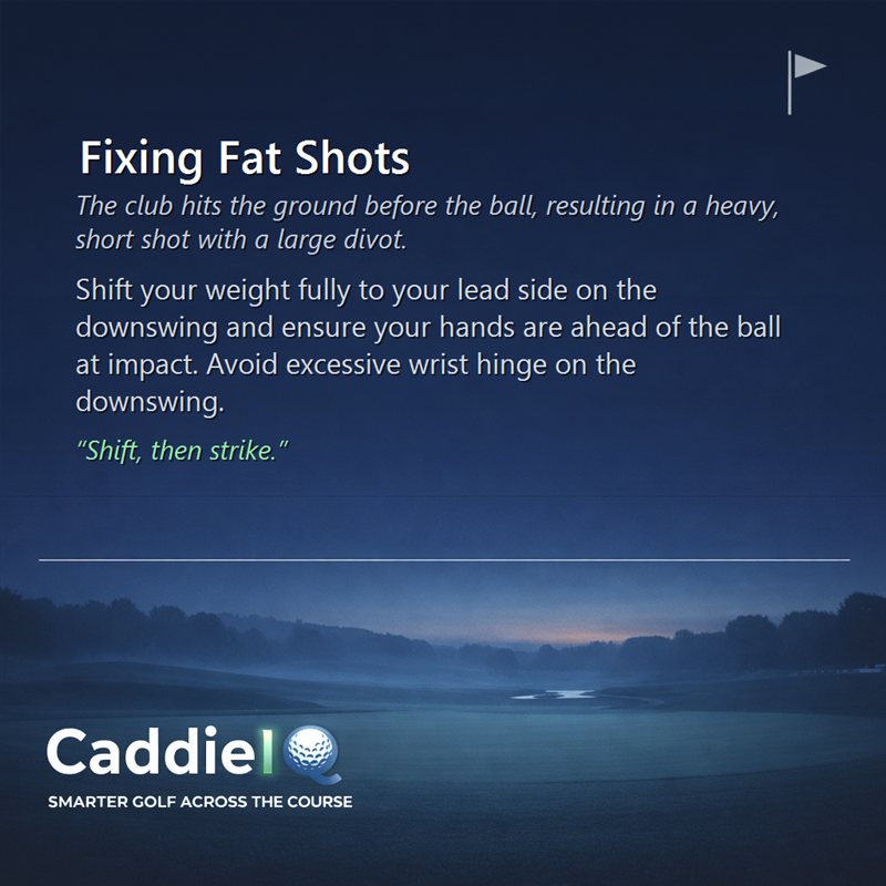 Stop Hitting Fat Shots: Master Weight Shift & Impact