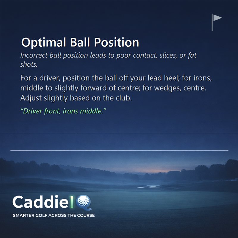 Unlock Perfect Golf Shots: Optimal Ball Position Guide