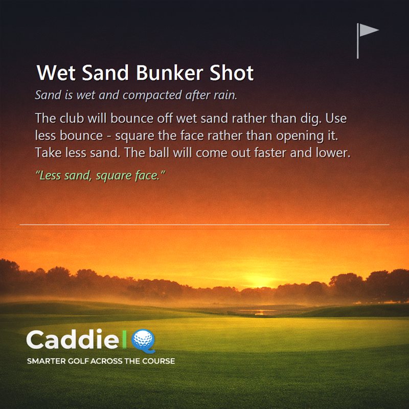 Wet Sand Bunker Shot: Square Face, Less Sand for Better Escapes